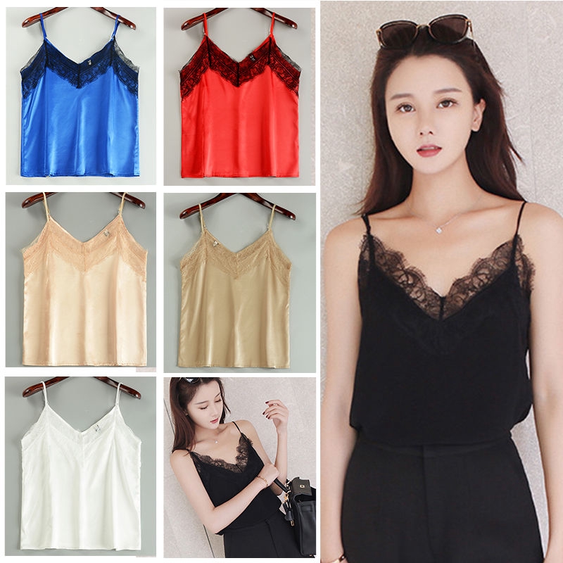 ReadyStock S-XL Velvet Camis Crop Top Women Tank Top Summer Sleeveless  Spaghetti Strap Short Sling Camisole Velvet Camis