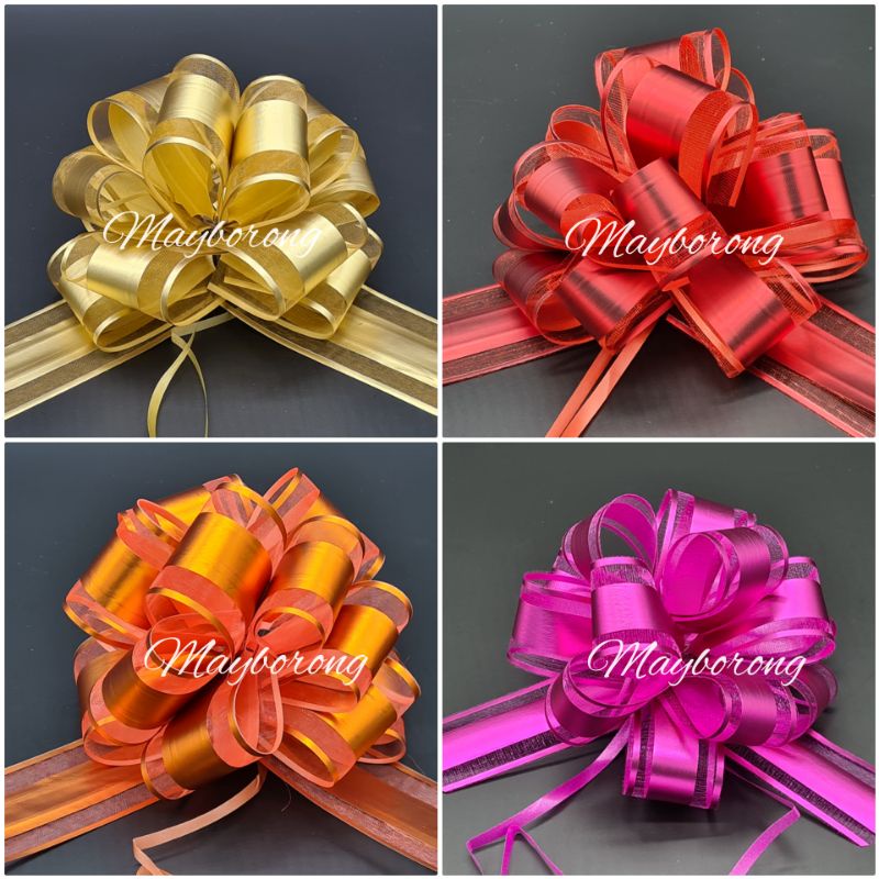 Pull Flower Ribbon 5cm Premium Layer Ribbon Reben Tarik Hamper Ribbon  Wedding Car Deco Ribbon