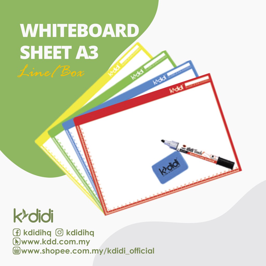 KDIDI Whiteboard Sheet A3 Line Box Shopee Malaysia