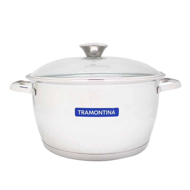 Tramontina Allegra Deep Casserole In Stainless Steel With Triple