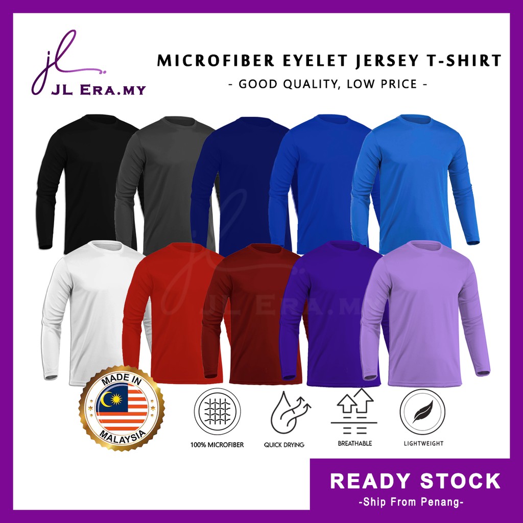 MICROFIBER EYELET JERSEY T-SHIRT, Round Neck