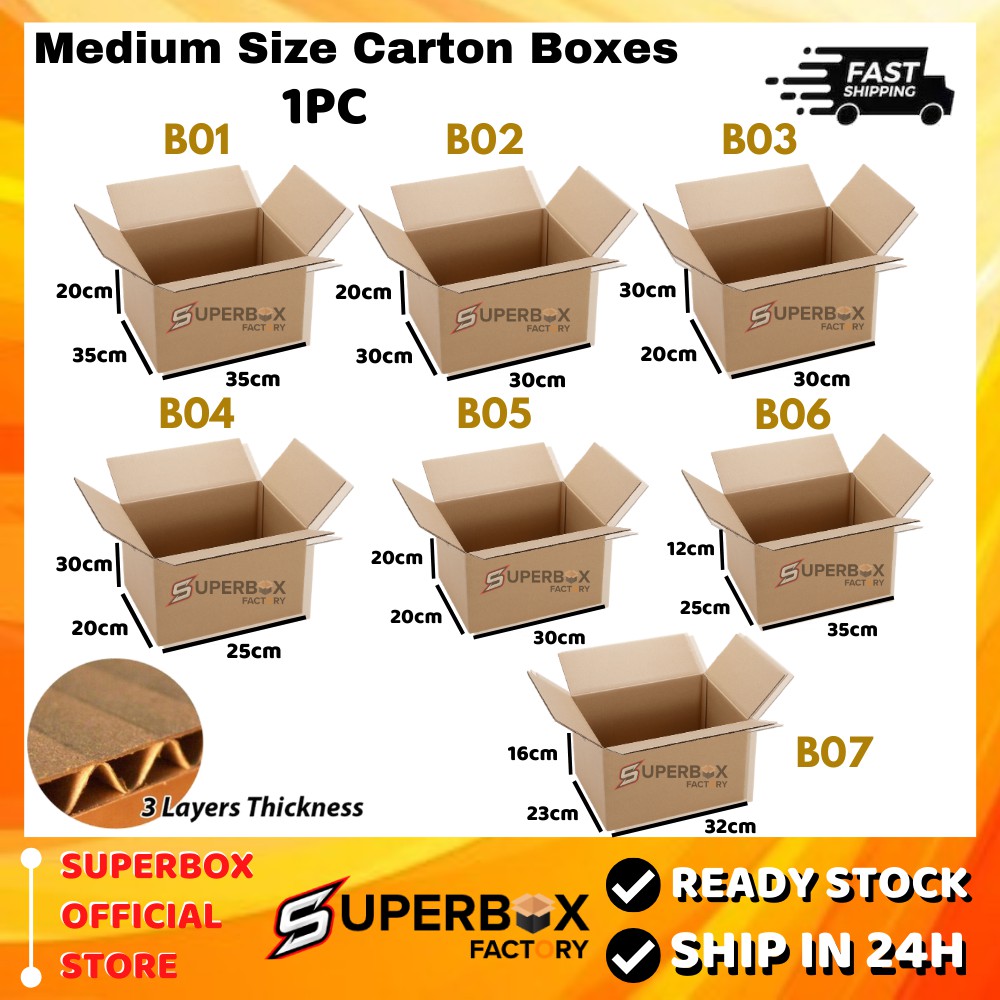 Size of on sale carton box