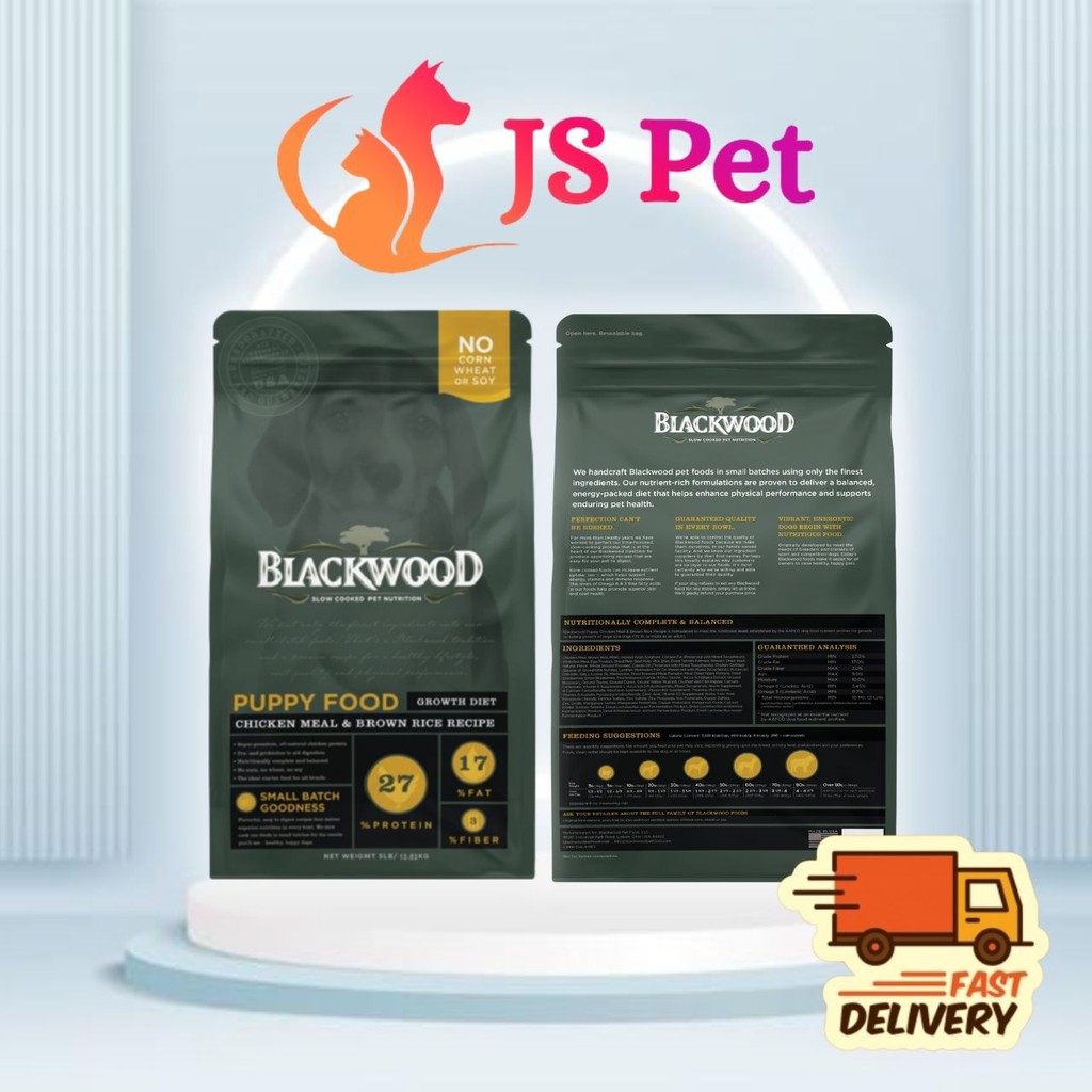 Blackwood Puppy Food – Growth Diet Chicken Meal & Brown Rice