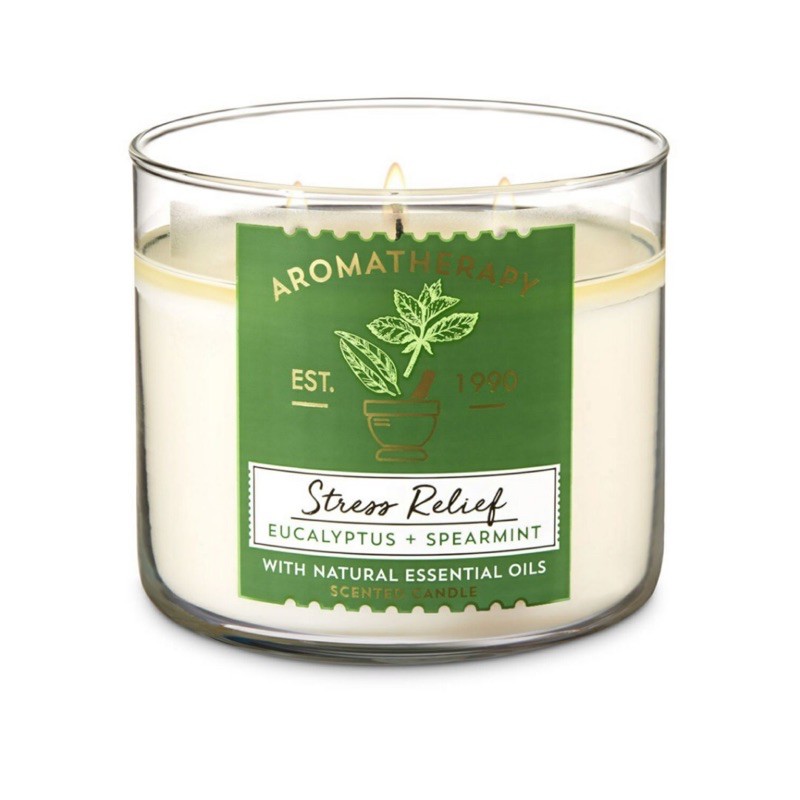 Bath Body Works Scented 3 Wick Candle Stress Relief Shopee Malaysia