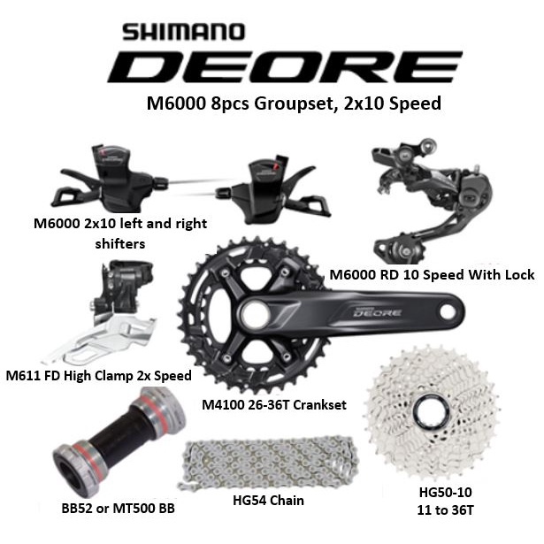 Shimano deore discount m6000 2x10 groupset