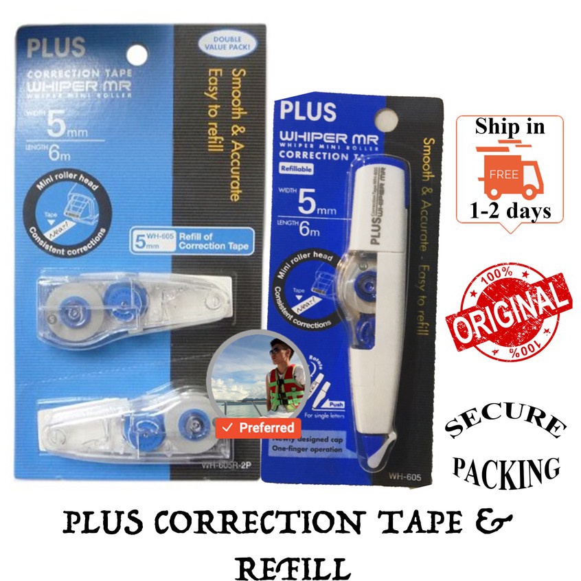 PLUS Correction Tape 5mm WH-605