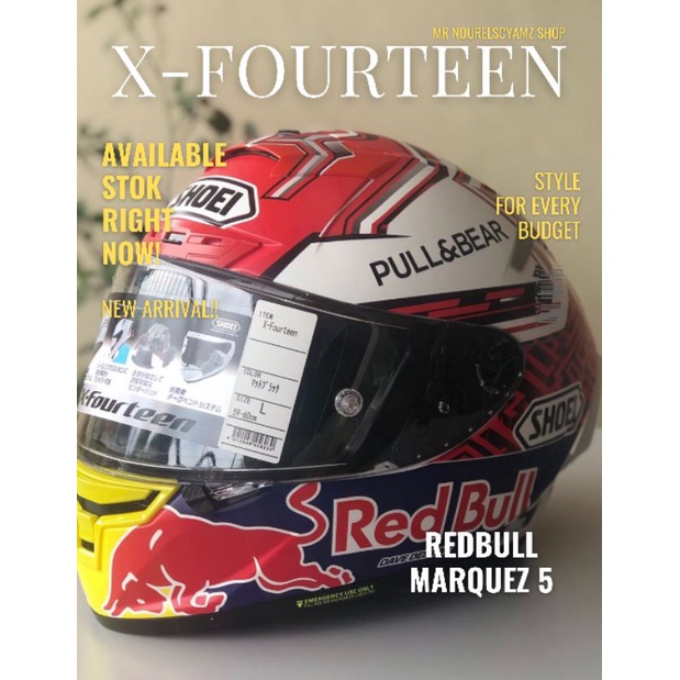 Shoei marquez best sale red bull