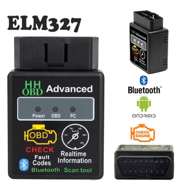 ELM327 V2.1 Bluetooth OBD2 Car Fault Diagnostic Tool - Black