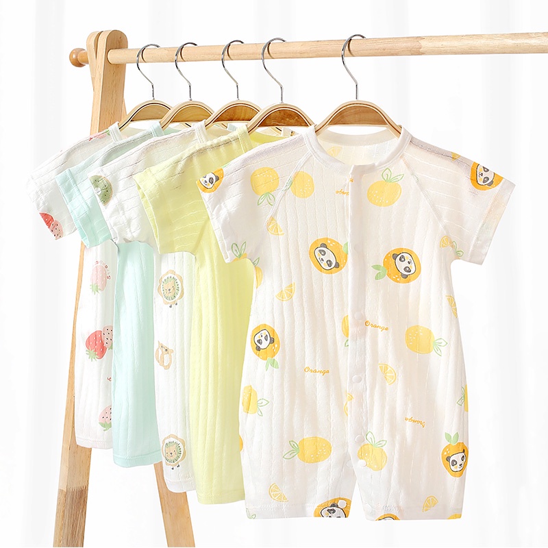 Summer thin newborn baby onesie newborn clothes cotton short