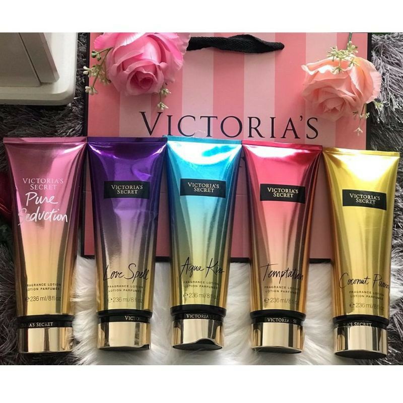 Victoria's Secret Fragrance Lotion Pure Seduction/ Love Spell/Aqua  Kiss/Temptation/Coconut Passion 236 ML