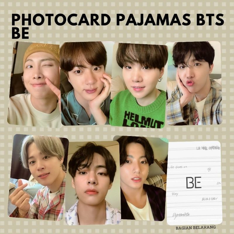 Photocard PAJAMAS BE PC PAJAMA BTS Shopee Malaysia