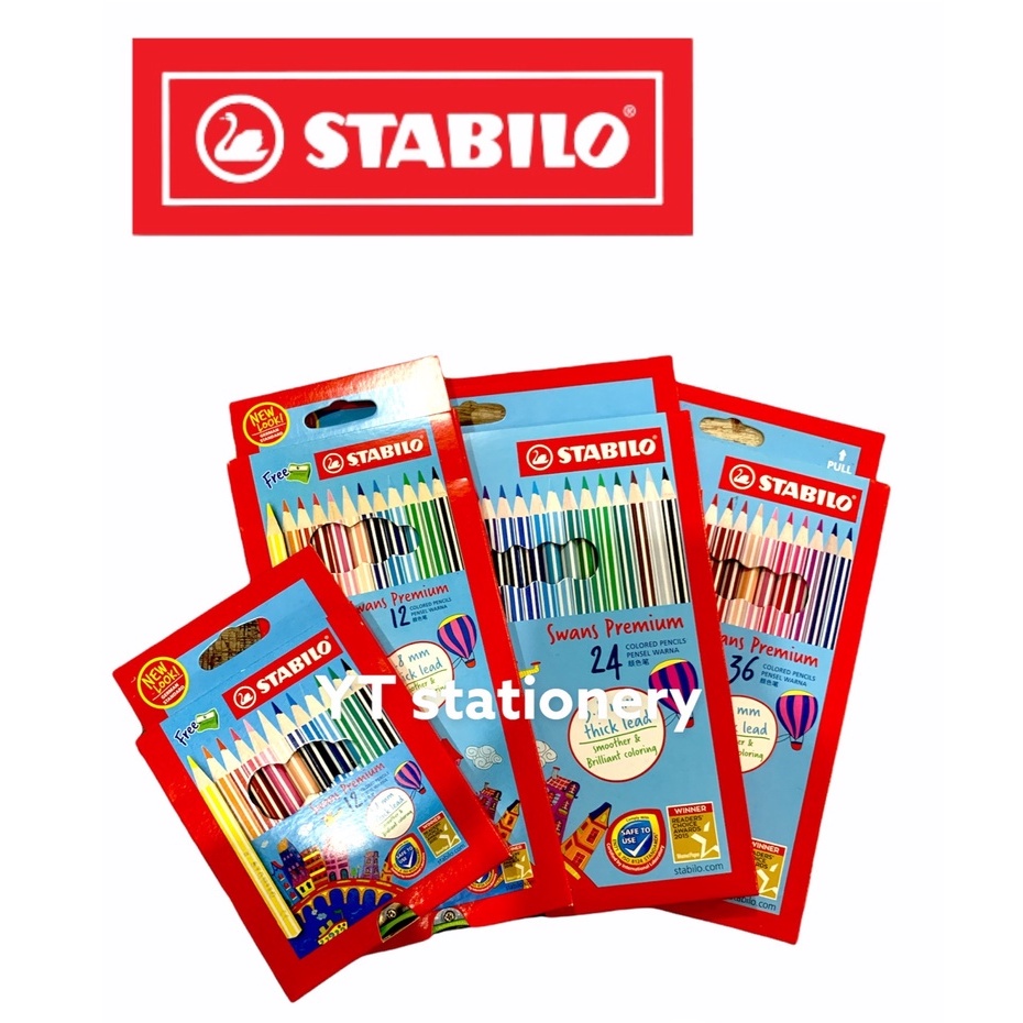 Stabilo Swans Arty Colour Pencils Arts Craft Home School Drawing Stationery  