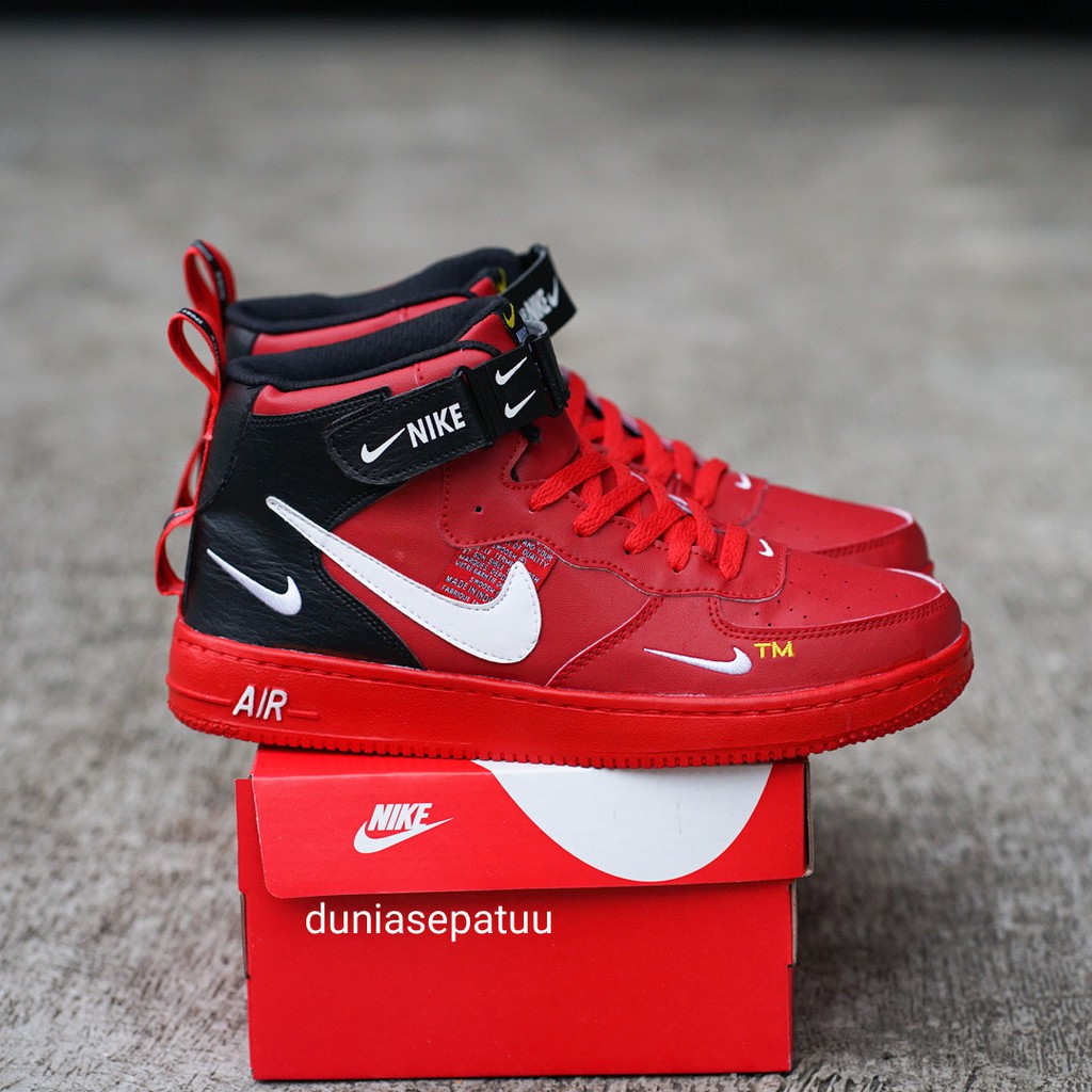 Air force 1 utility best sale high red