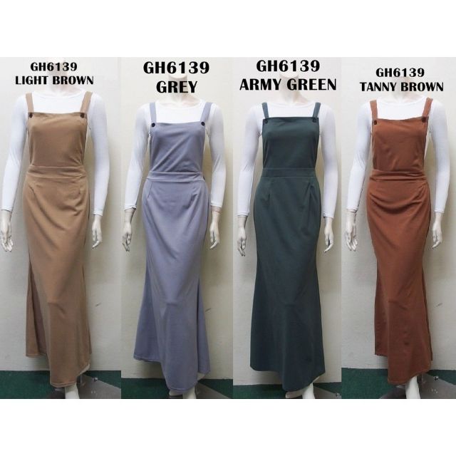 Maxi Dress Jumpsuit style Labuh Muslimah Jumpsuit trendy Shopee