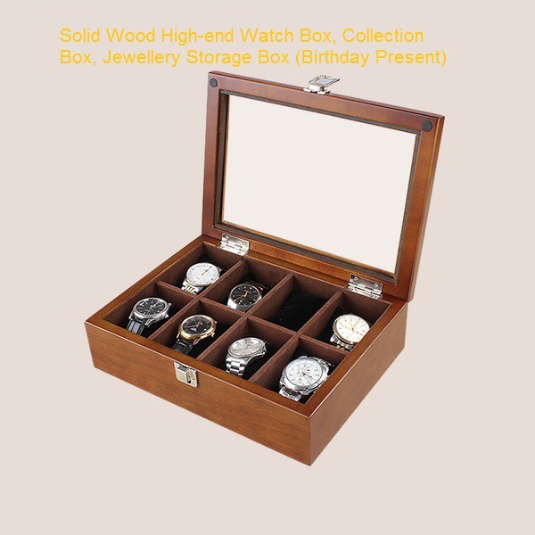 Wooden Watch Box Collection Box Solid Wood Watches Storage