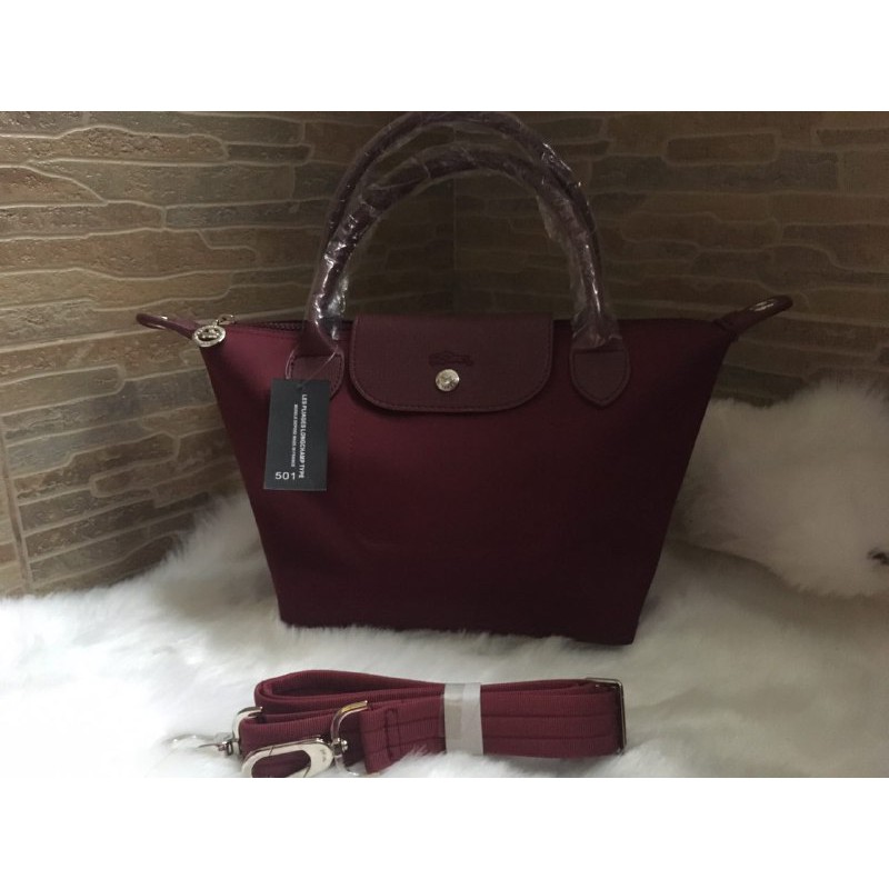 Maroon Longchamp Neo Le Pliage Small Size Hot Sell Shopee