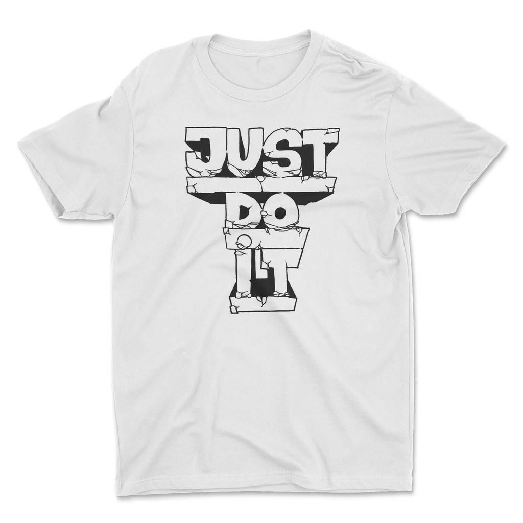 Black and white cheap just do it shirt