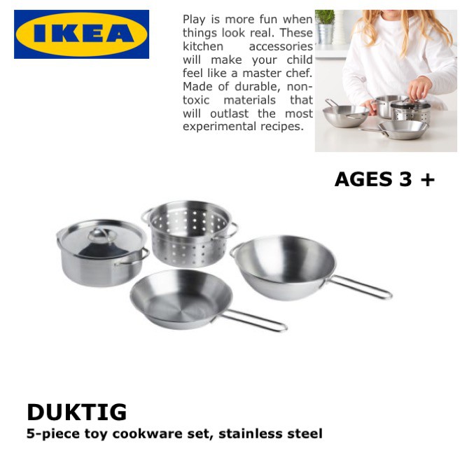 Ikea toy pots and store pans set