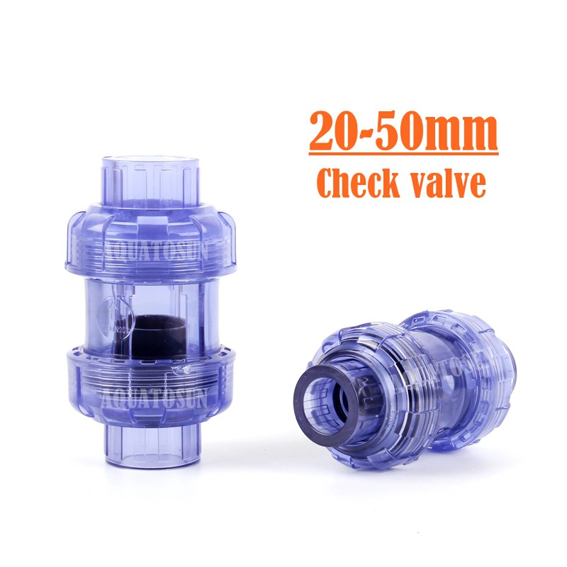 PVC One Way Check Valve Transparent Union Non Return Valve PVC