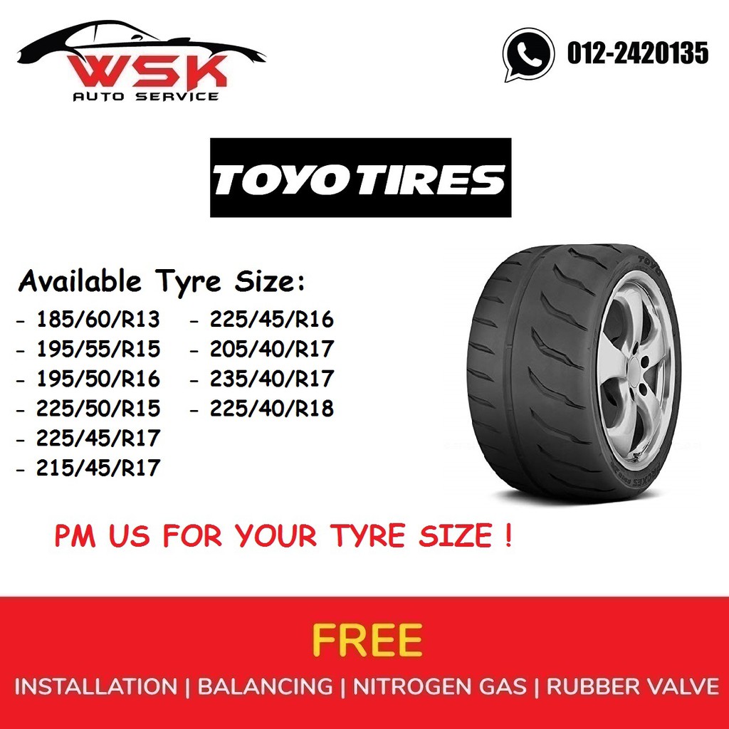 TOYO PROXES R8R SEMI SLICK TYRE 13 14 15 16 17 18