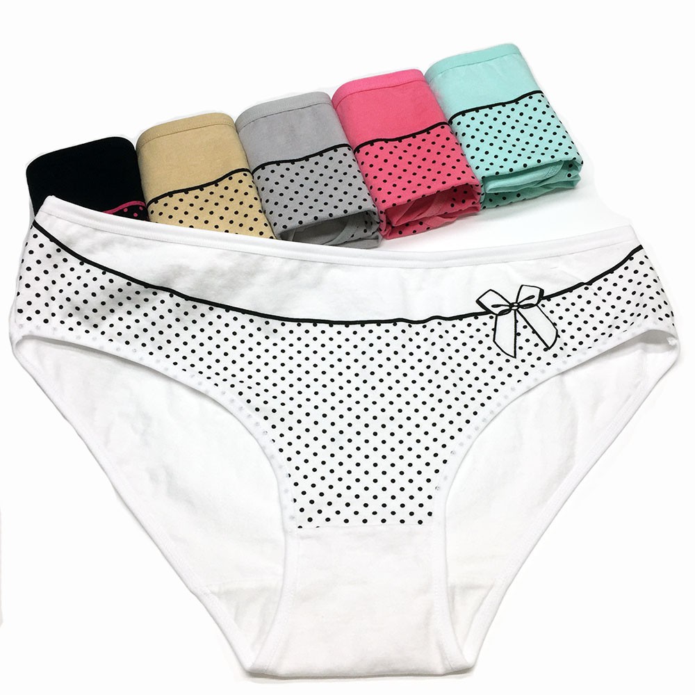 6pc/lot cotton panties women underwear plus size panty high waist female  briefs