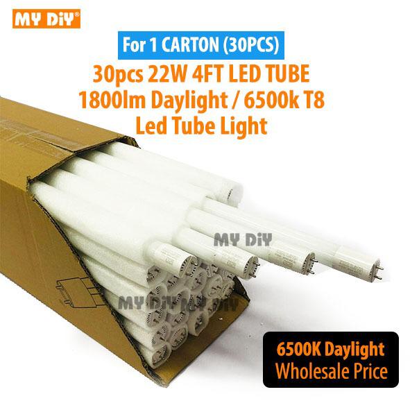 DIY Online4u 30pcs 22w 4ft LED Tube 1800LM Daylight 6500k T8