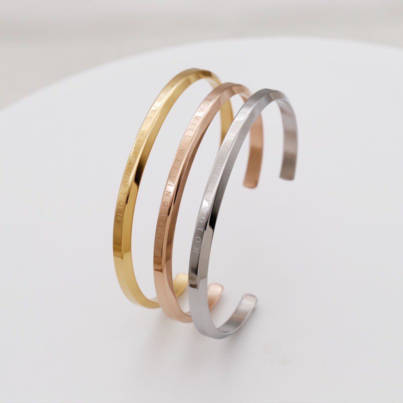 DW Classic Cuff Bracelet Gelang Rose Gold Silver DW00400003 Shopee Malaysia