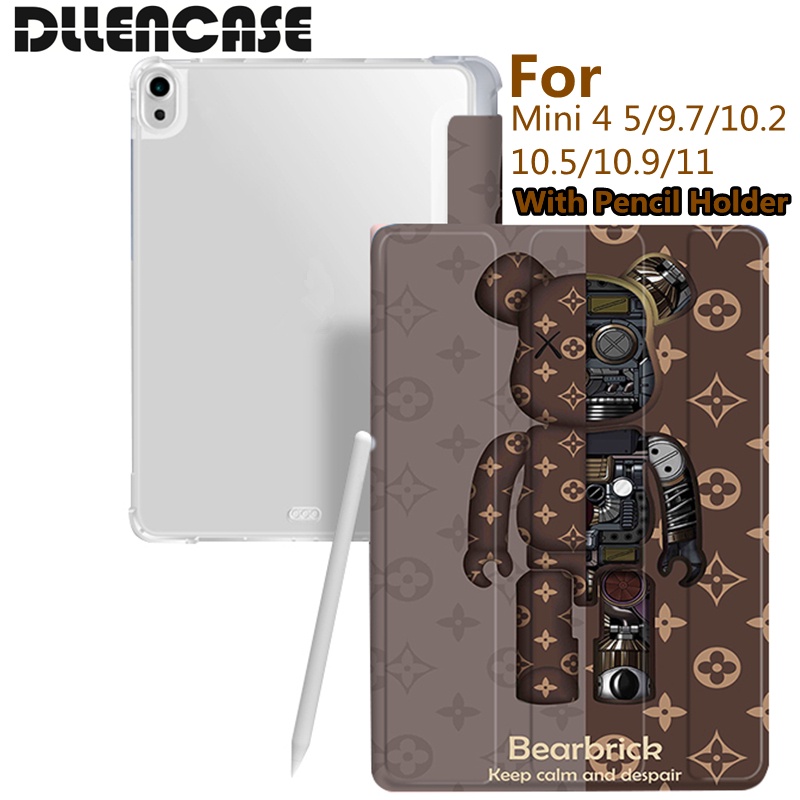 Dllencase For iPad Case With Pencil Holder 2021 Pro 11 2019 2020 10.2 7/8th  Generation 2018 9.7 5/6th Mini 4 5 Air 4 10.5 10.9 Cover A218