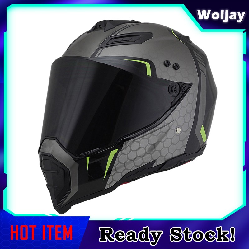 Woljay leather best sale motorcycle helmet