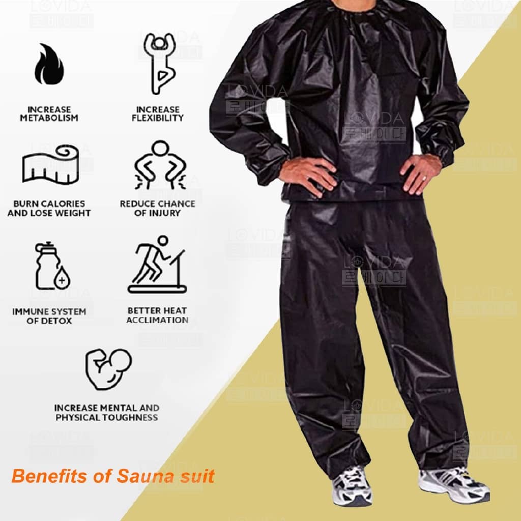 Sweat Sauna Suit for Gym Workout Exercise Unisex PVC Sweat Suit