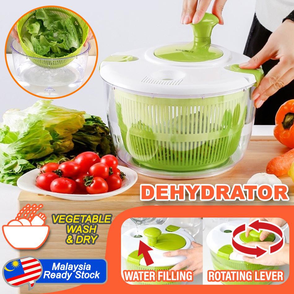 1pc Salad Spinner, Vegetable Washer With Bowl,vegetable Washer, Dryer  Drainer Strainer With Bowl - Salad Spinner With Lid, Washing Cleaning &  Drying G