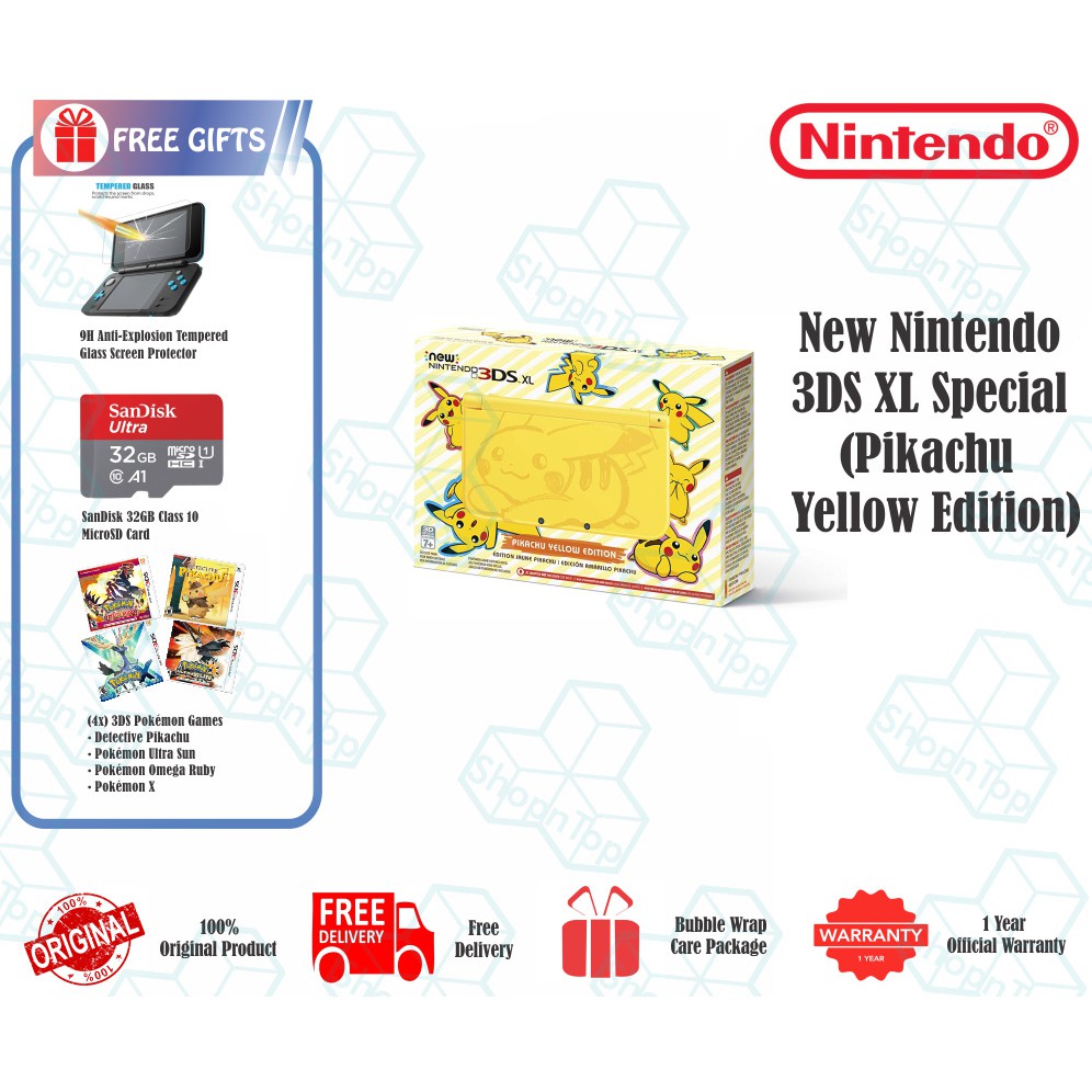 3ds xl deals pikachu yellow edition