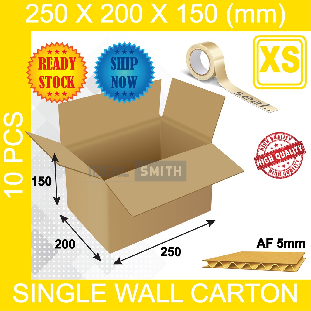 10PCS Carton Box 180x160x160 - Kotak XXS for Packing Packaging