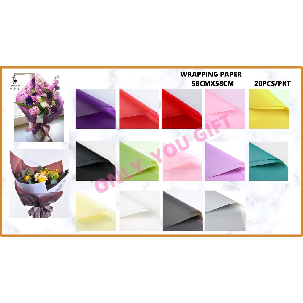 Flower wrapping paper clearance malaysia