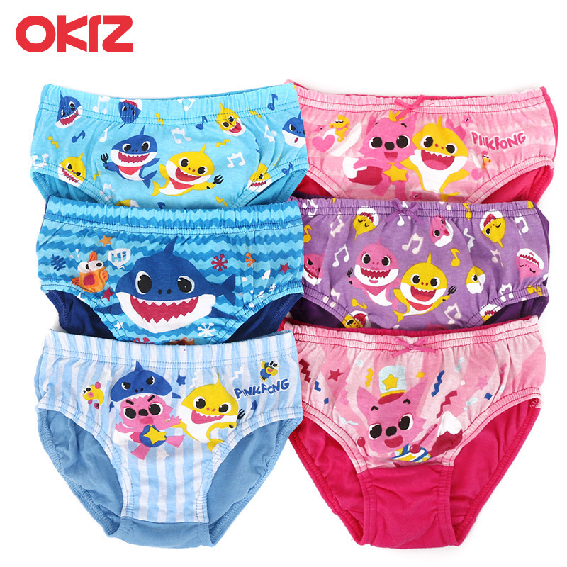 Original Korea OKIZ Kids underwear Cotton underwear PINKFONG baby Shark  Girls underware Boys Underware