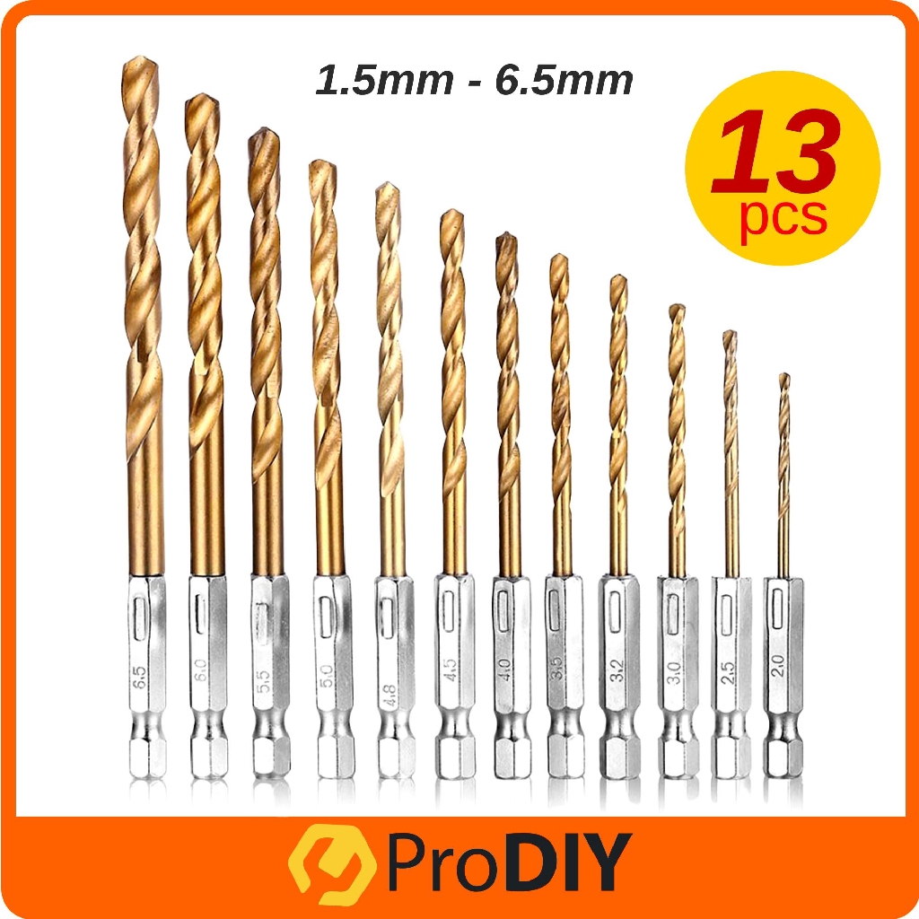 Hexagon drill best sale bit set