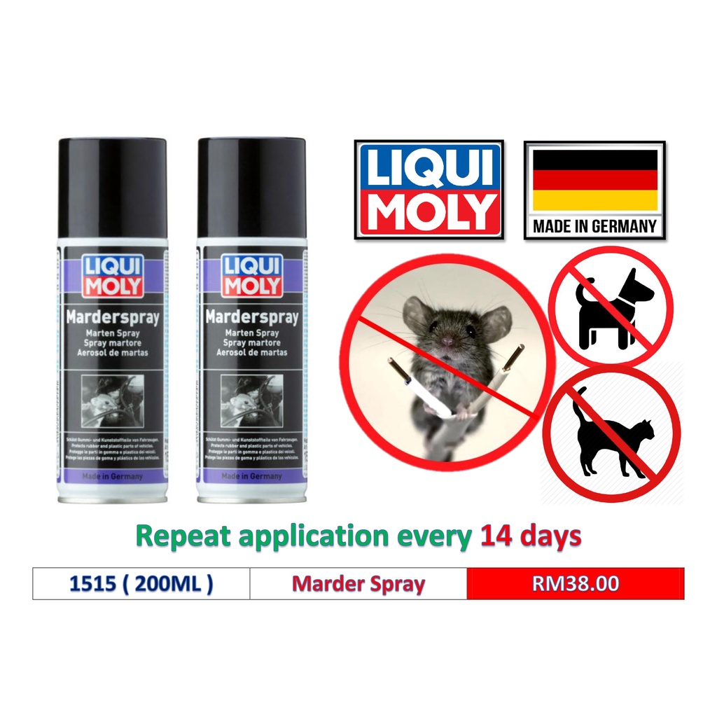 LIQUI MOLY ( 1515 ) Marten Protection Spray 200ML - Protection Against Rats  / Semburan Tikus Halau Tikus