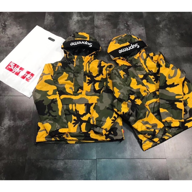 Supreme camo jacket on sale yellow