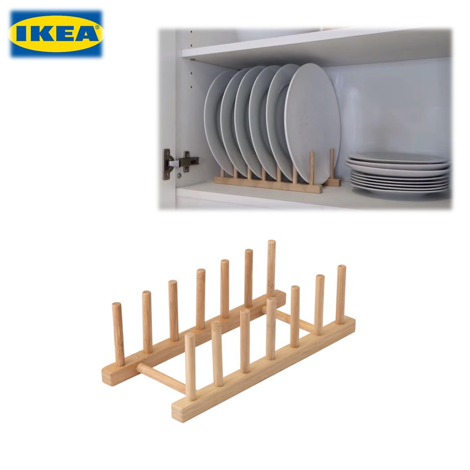 OSTBIT Plate holder, bamboo - IKEA