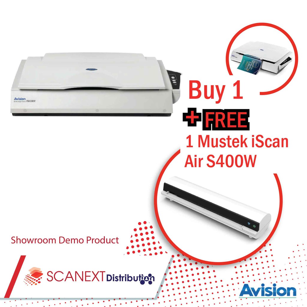 Heavy Duty Book Scanner A3 Size Flatbed Digitise OCR Textbook Machine  Avision FB6280E + FREE Portable Wifi Scanner