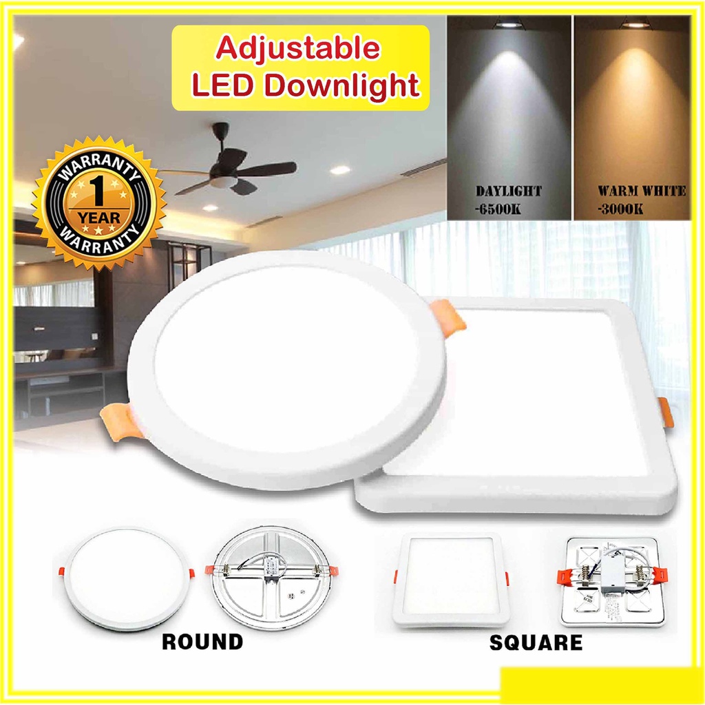 ADJUSTABLE LED PANEL LIGHT 8W 15W 20W SPRING ADJUSTABLE CEILING