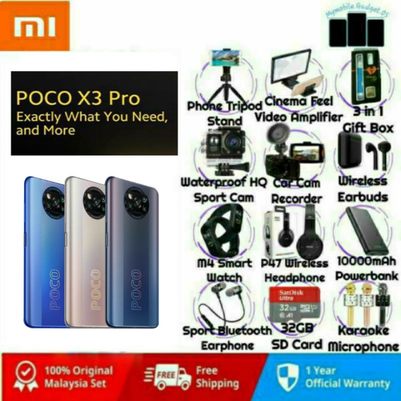 Xiaomi Poco X3 GT [5G] / Poco X3 Pro / Poco M3 <<GIFTS Worth RM599