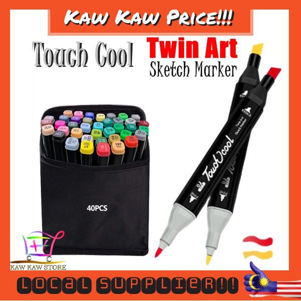 Touch Cool Twin Head Dual Tip Art Markers Pen for Manga and Impression