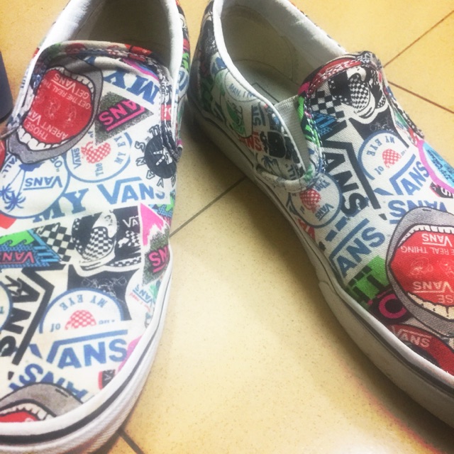 Vans mash up shop stickers slip on