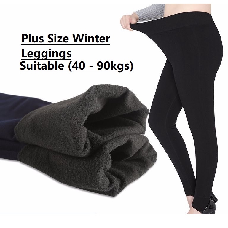 Plus Size Premium Winter Leggings / Women Winter Leggings - READY STOCk (40  - 90KGs)