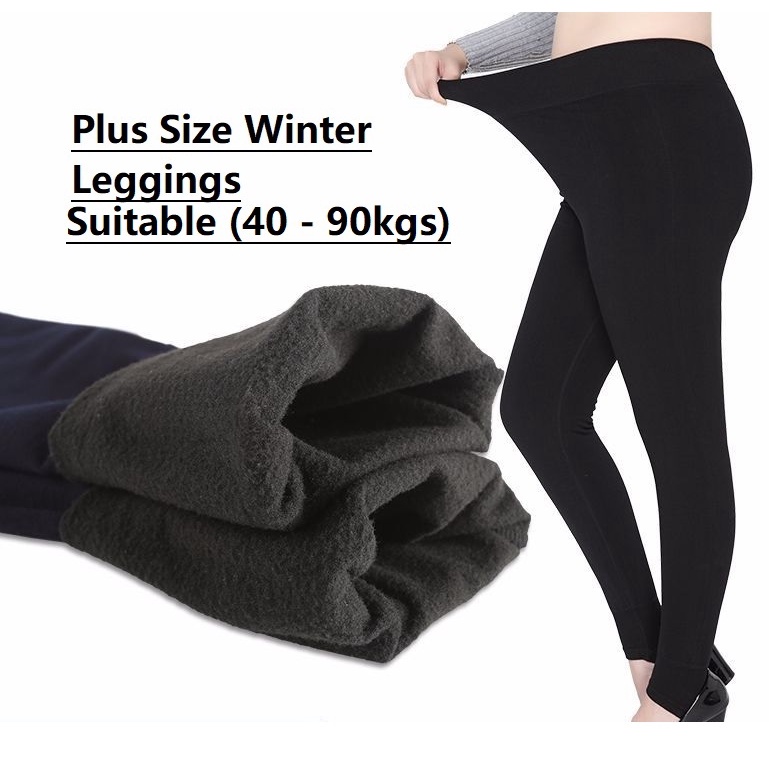 Plus size warm hot sale leggings for winter