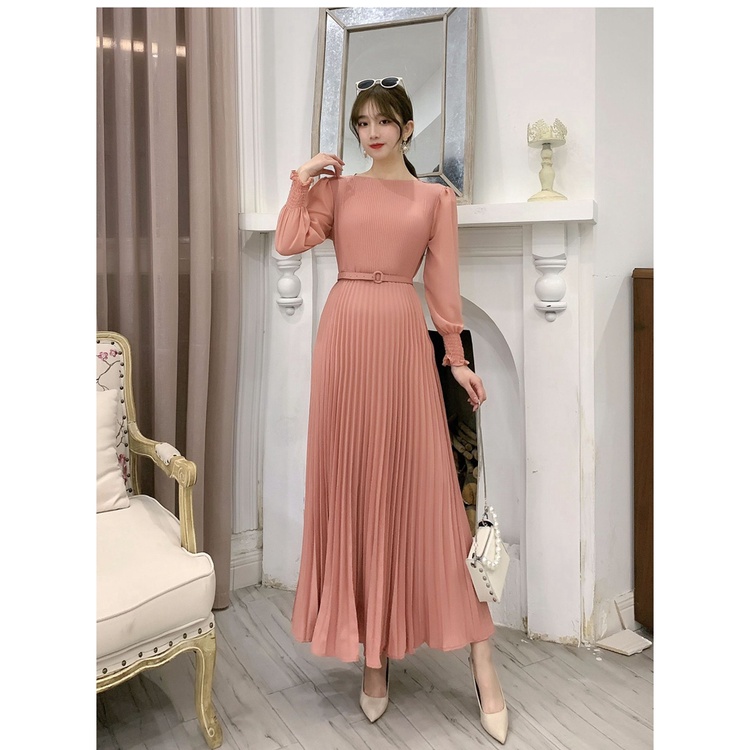 Long dress best sale with belt