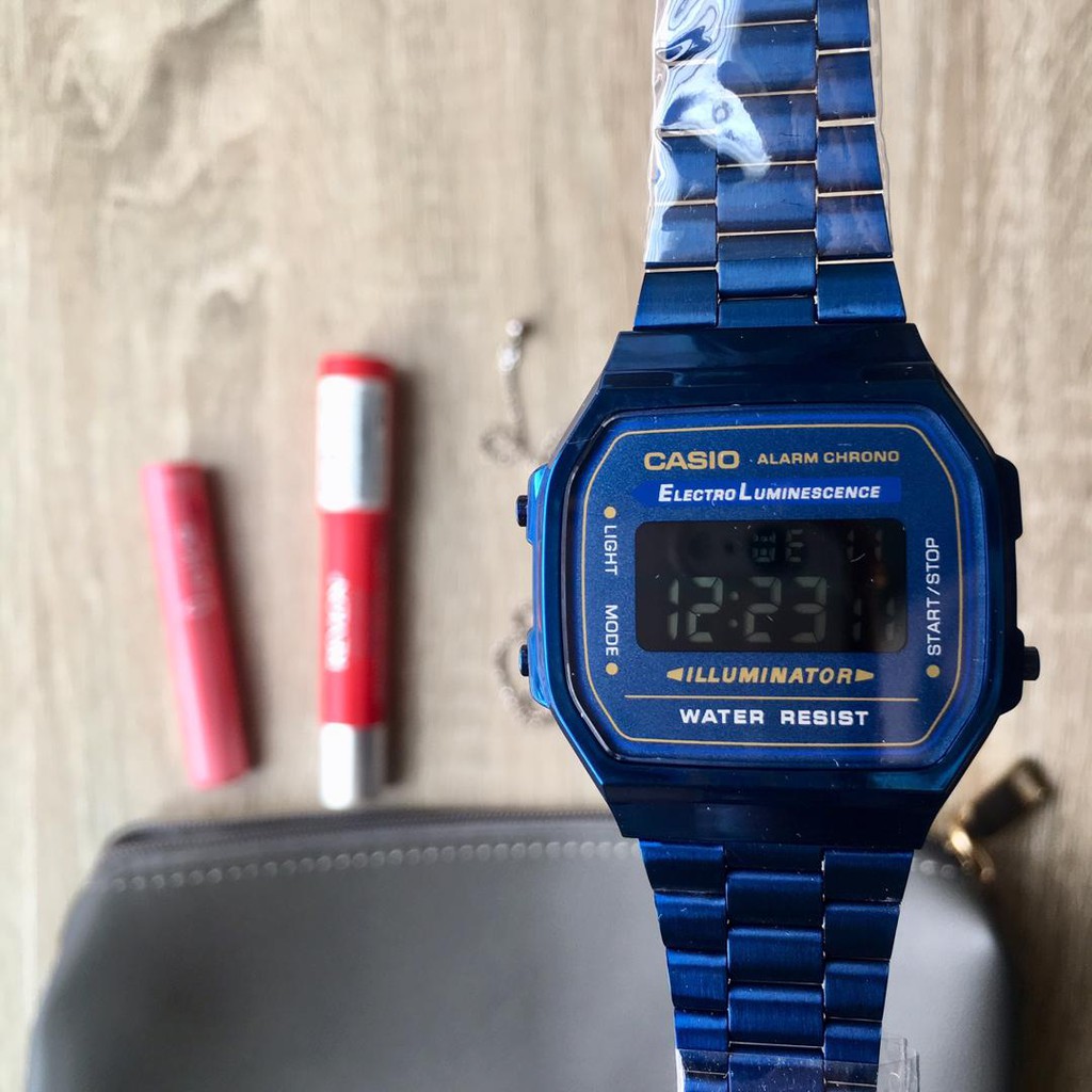 Casio a168 clearance blue