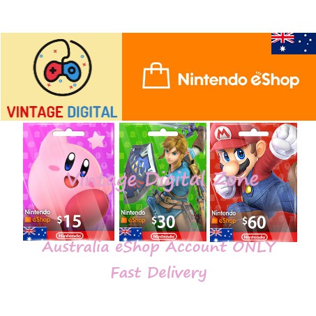 Nintendo eshop deals gift card au