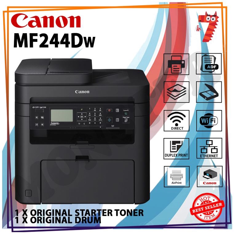 Canon imageCLASS MF244dw (3 Years On-Site Warranty) | Shopee Malaysia